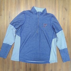 Antigua Women's Blue Color Block St. Louis Blues Quarter Zip Size XLarge XL